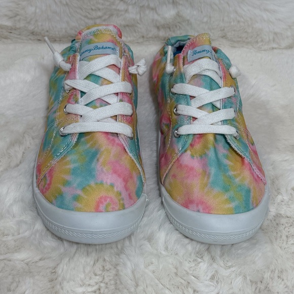 NWT Tommy Bahama Multicolor Tie Dye Shoes Slip On Sneakers, Size 10 - Picture 3 of 8